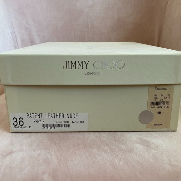 Jimmy Choo Nude Patent Leather Heels - Picture 13 of 15